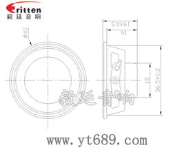 40mm.1.5寸，藍牙音箱全頻喇叭成品圖