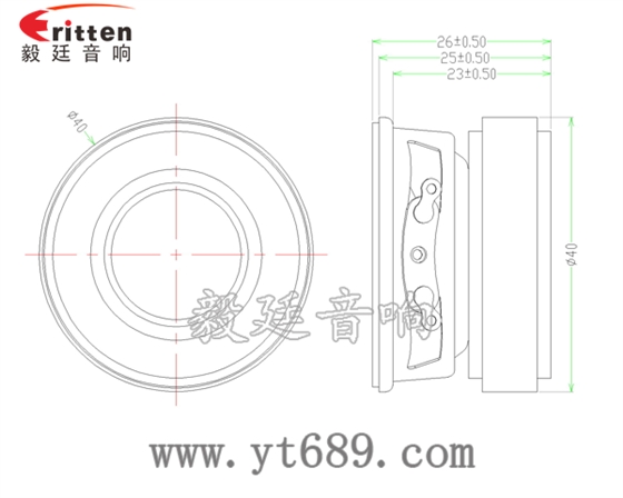 40mm13芯3瓦全頻喇叭成品圖